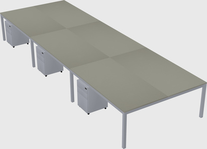 Shared rectangular desk