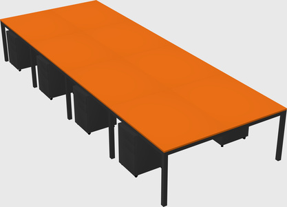 Shared rectangular desk