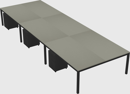 Shared rectangular desk