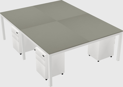 Shared rectangular desk
