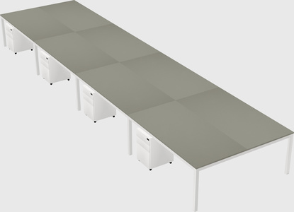 Shared rectangular desk