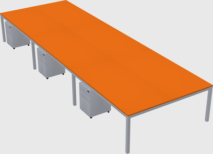 Shared rectangular desk