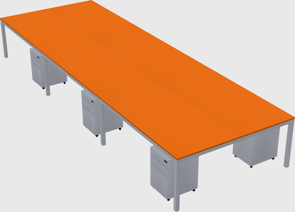 Shared rectangular desk