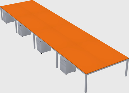Shared rectangular desk