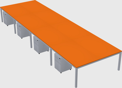 Shared rectangular desk