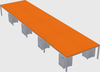 Shared rectangular desk