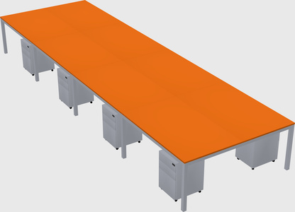 Shared rectangular desk