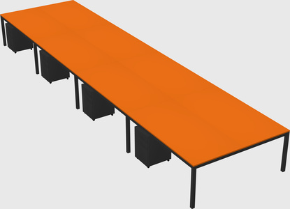 Shared rectangular desk