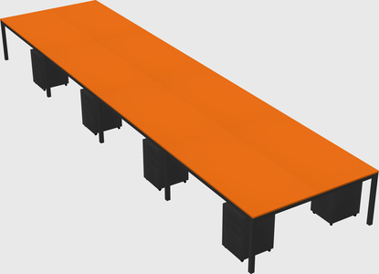 Shared rectangular desk