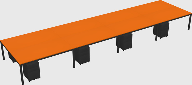 Shared rectangular desk