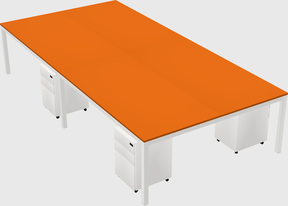 Shared rectangular desk