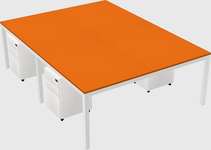 Shared rectangular desk