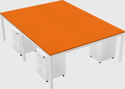 Shared rectangular desk