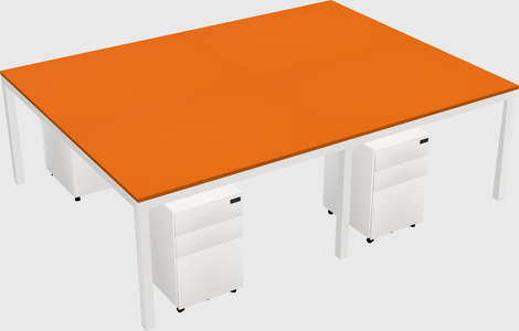 Shared rectangular desk