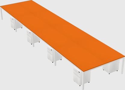 Shared rectangular desk