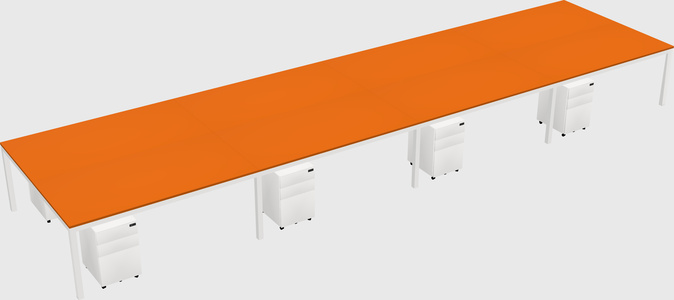 Shared rectangular desk
