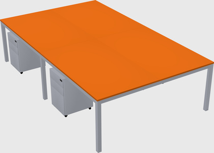 Shared rectangular desk