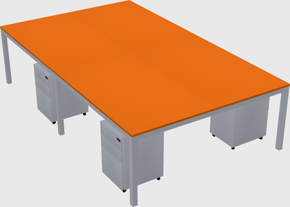 Shared rectangular desk