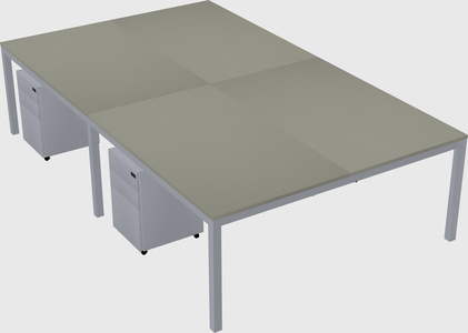 Shared rectangular desk