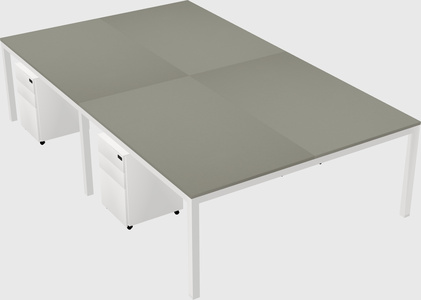 Shared rectangular desk