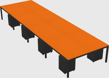 Shared rectangular desk