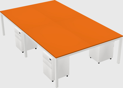 Shared rectangular desk