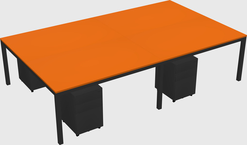 Shared rectangular desk