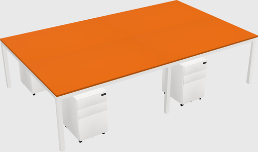 Shared rectangular desk