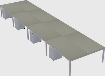 Shared rectangular desk