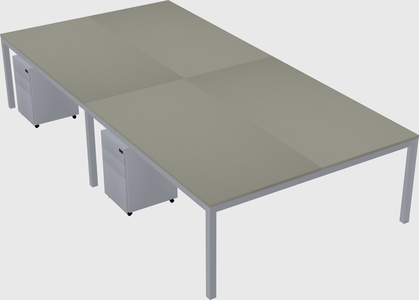 Shared rectangular desk
