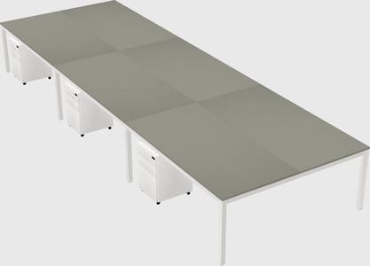 Shared rectangular desk