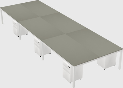 Shared rectangular desk