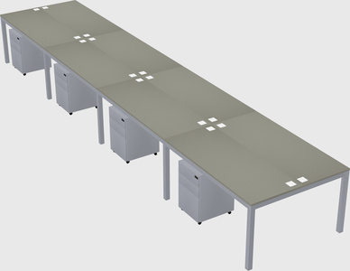 Shared rectangular desk
