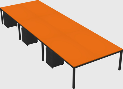 Shared rectangular desk