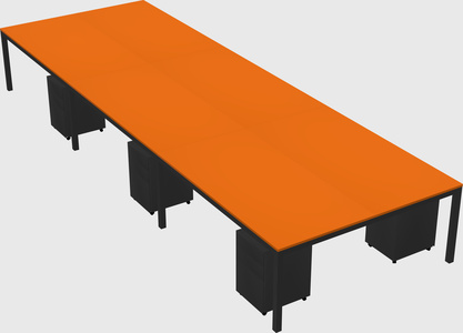 Shared rectangular desk