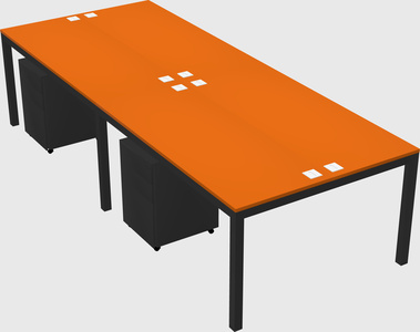 Shared rectangular desk