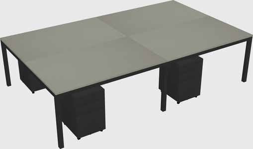 Shared rectangular desk