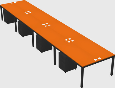 Shared rectangular desk