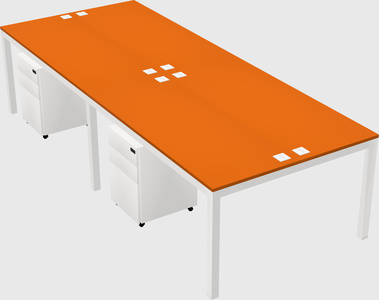 Shared rectangular desk