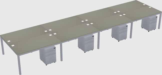 Shared Rectangular Desk