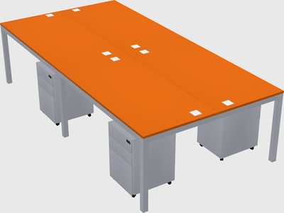Shared rectangular desk