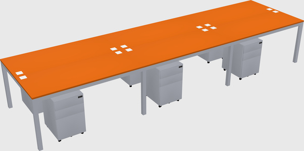 Shared rectangular desk