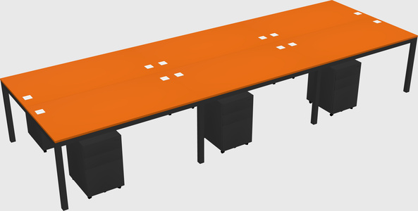 Shared rectangular desk