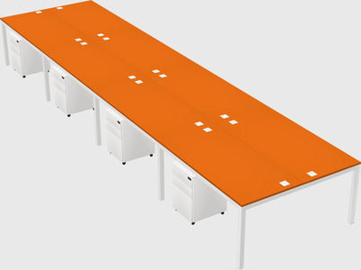 Shared rectangular desk