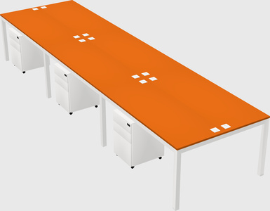 Shared rectangular desk