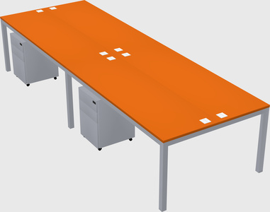 Shared rectangular desk