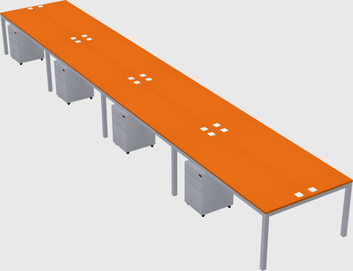 Shared rectangular desk