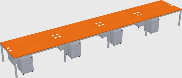 Shared rectangular desk