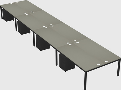 Shared rectangular desk