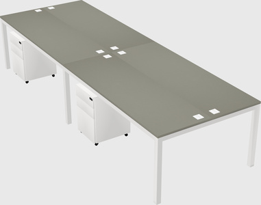 Shared rectangular desk